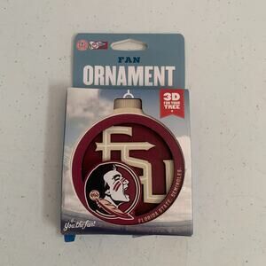 YouTheFan Florida State Seminoles 3D Logo Series Ornament Brand New